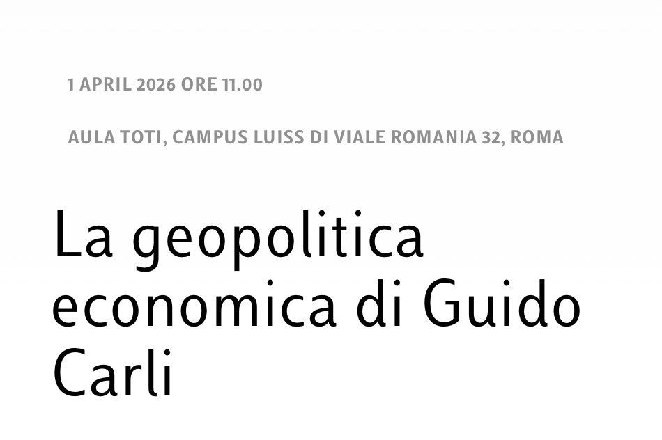 La geopolitica economica di Guido Carli
